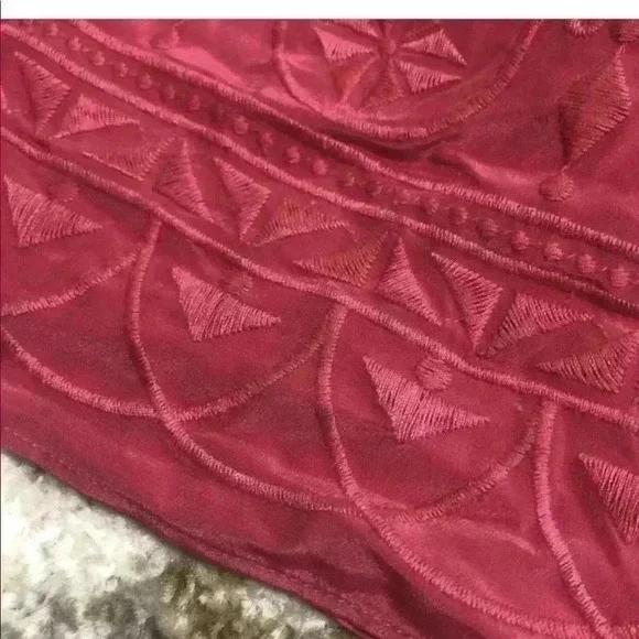 NEW Anthropologie Embroidered Silk Jumpsuit Romper PINK Sz M By Elevenses - Picture 9 of 10